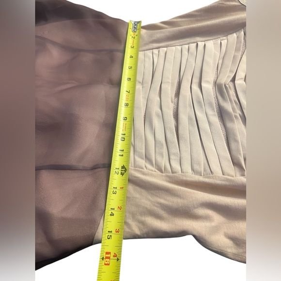 Reiss Adi Ribbon Double Skirt Dress Pink And Beige Size US 8 M.S.R.P 495.00 - Picture 9 of 12